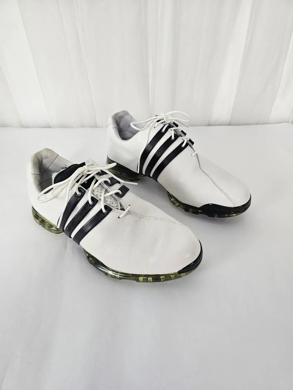 Adidas Adipure Climaproof Traxion Golf Shoes White Leather LavStyle #816373